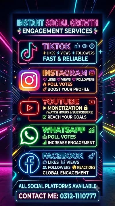 All Social Media Services Available