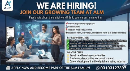 Office & Online Work Jobs Available – Male/Female (Lahore)