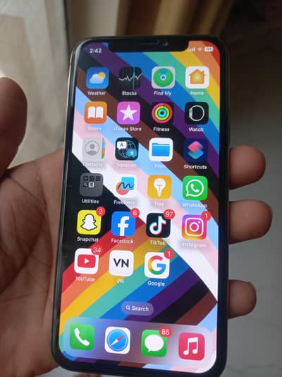 iPhone x PTA Approved condition 10/8 battery change hai.