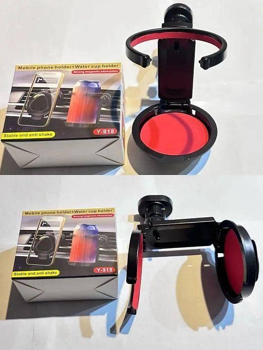 CAR 2 in 1 ac vent magnetic drink holder cup holder mobile holder bottle holder available in red yellow and blue