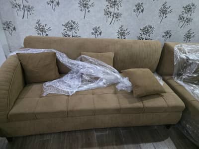 Luxury sofa set Lshaped complete set ,Beige Colour