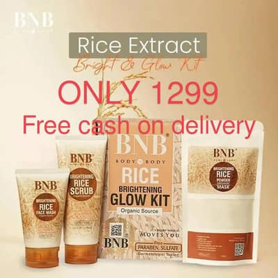 BNB Rice Bright & Glow Kit 3 in 1 - 1299 Free COD