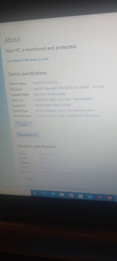 hp lap top used