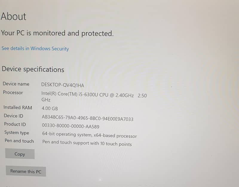 Microsoft Sarface pro 4 with keypad Processor. 2