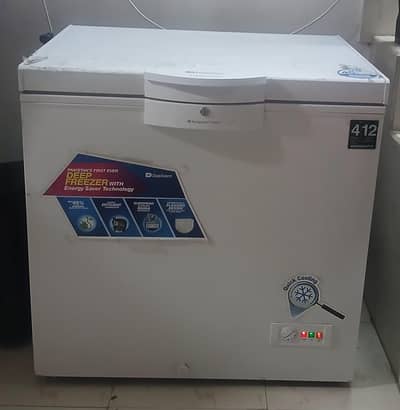 single door deep freezer just like new with warranty