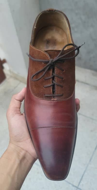 Magnanni Luxury Shoes, Two Tone Oxfords, UK 8 | Euro 42.5 | US 9