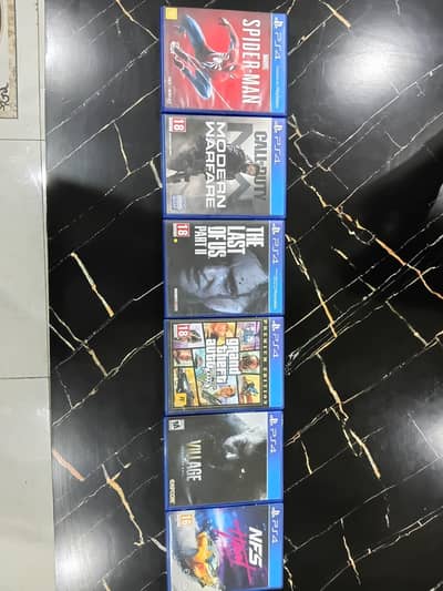 ps4 cds in negotiable prices and exchange also possible