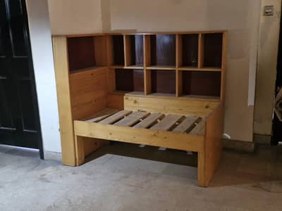 kids wooden bed  10/10 condition,with mattress