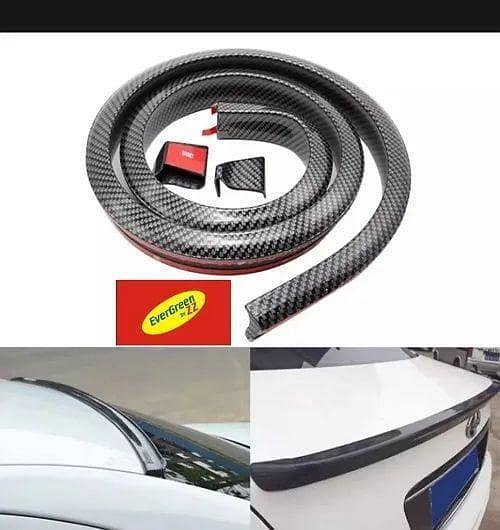 CAR UNIVERSAL TRUNK LIP CARBON FIBER SOFT TAIL SPOILER REAR ROOF LIP