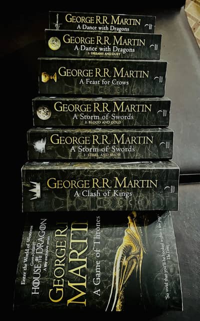 Original Game of Thrones 7 books Series with Westeros Map