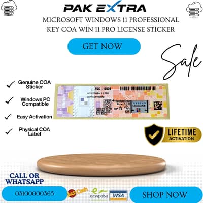 Microsoft Windows 11 Professional Key Coa Win 11 PRO License Sticker