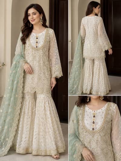 Gharara set fully embellished suit