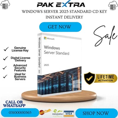 Windows Server 2025 Standard CD Key Instant Delivery