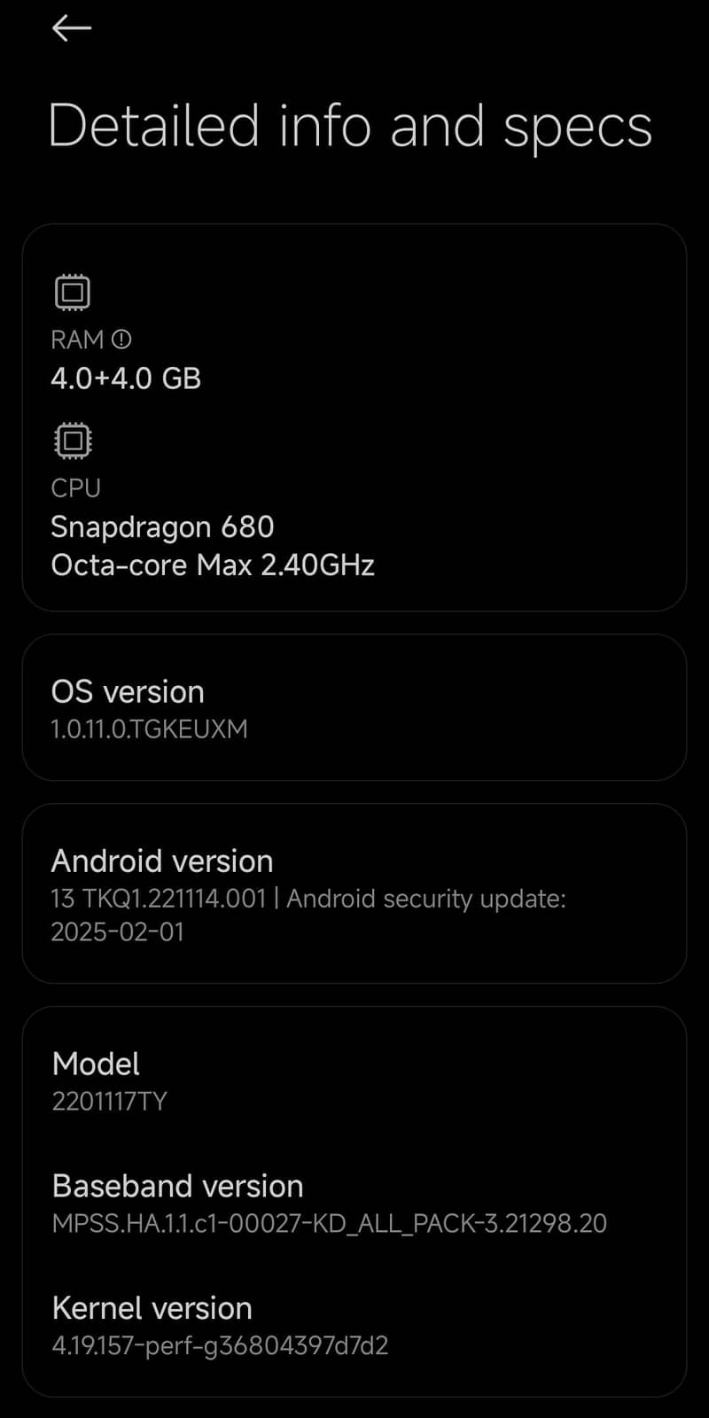 Redmi note 11 4