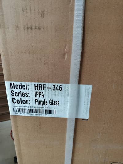 Haier Refrigerator HRF-346 IPPA Purple Glass (Brand New Box Packed)