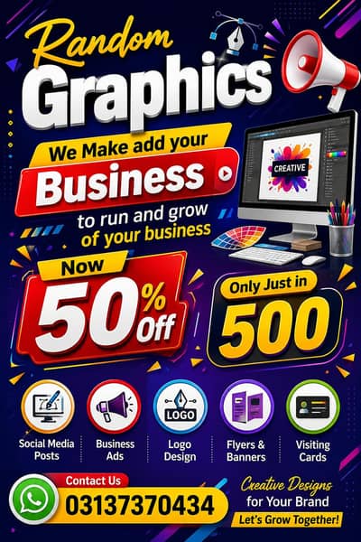 We are from Random Graphics for Grow your business contact us