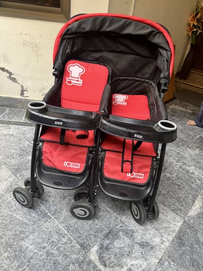 Chef Baby Double Pram