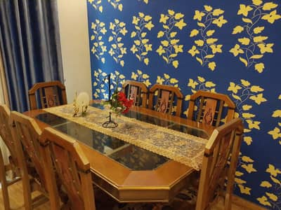 8 seater dinning table available for sale price can be negotiable