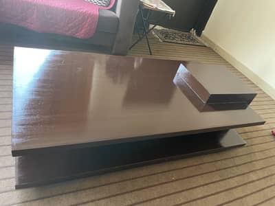 Coffee table matte chocolate brown finishing