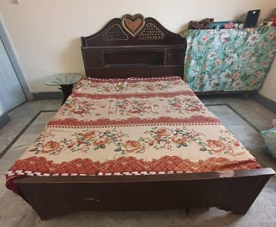 good quality wooden bed and mattress for sale