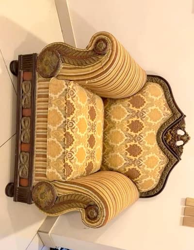 Luxury Sheesham Wood Used Sofa Set – 7 Seater for Sale