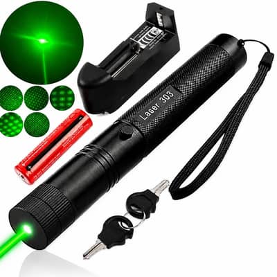 Imported green laser light with rechargeable lithium battery