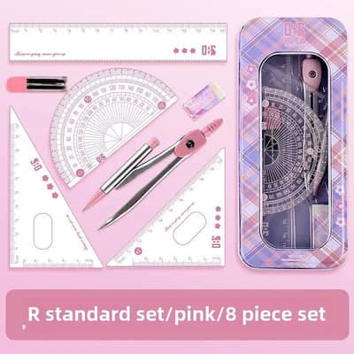 AESTHETIC STATIONARY 8 PIECE TOOL SET FOR STUDENTS