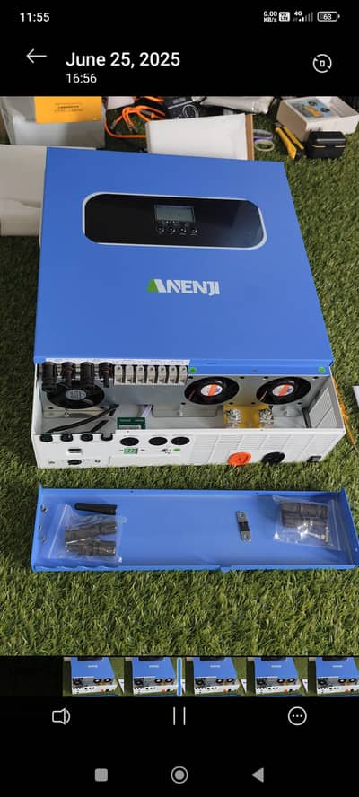 Anenji 11kv dual output dual input dual MPPT hybrid solar inverter