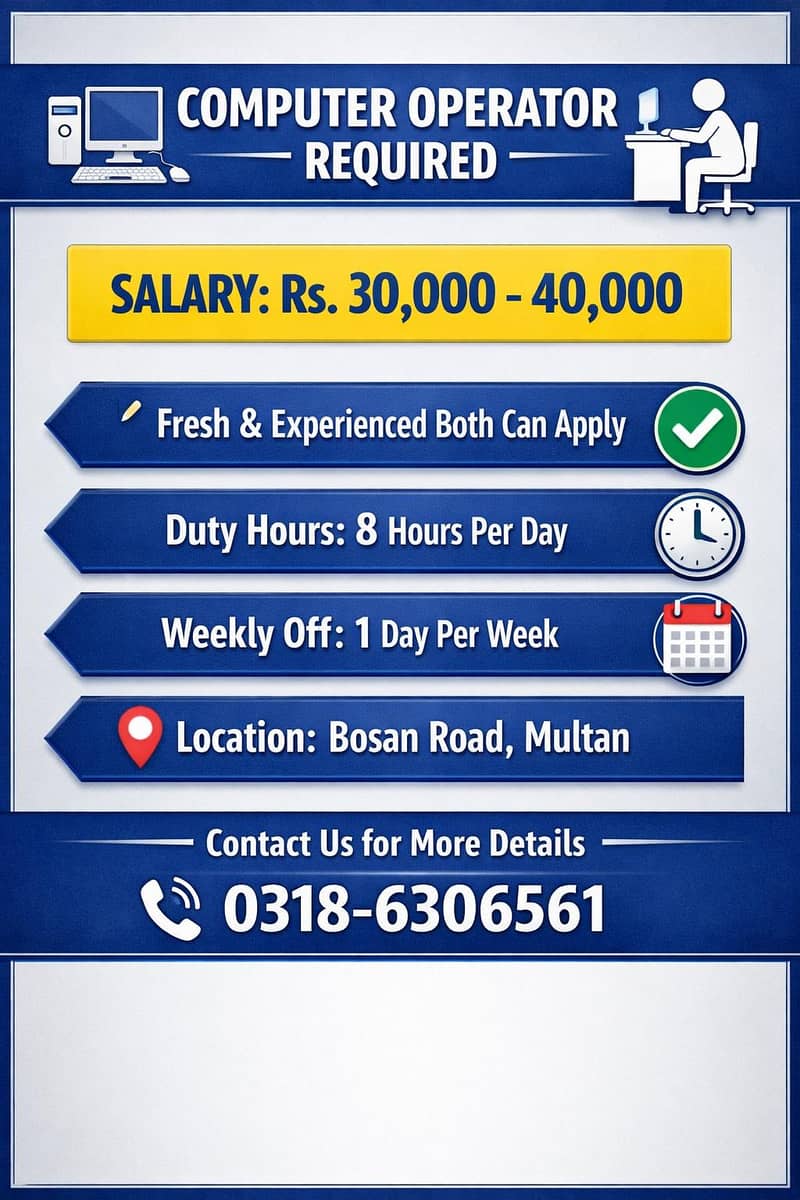 computer operator, Accountant,office work 1