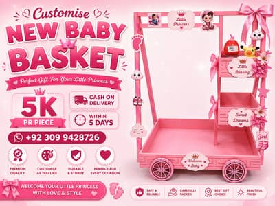 Customized New Baby Gift Basket | Baby Boy & Girl | Cash on Delivery