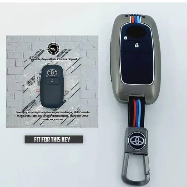 CAR TOYOTA RAIZE METAL KEYCOVER KEYCHAIN WITH SCREWDRIVER DUSTPROOF RUSTPROOF WATERPROOF SHOCK PROOF EASY TO INSTALL LUXURY LOOK ELEGANT DESIGN