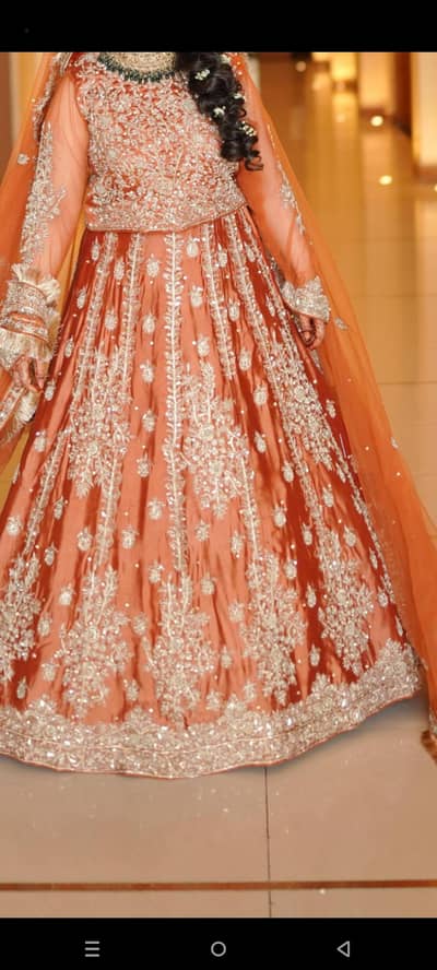 Rust color bridal maxi