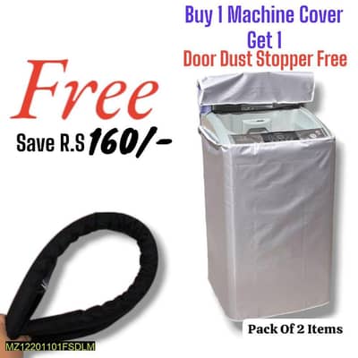 water proof washing machine cover with door stopper set