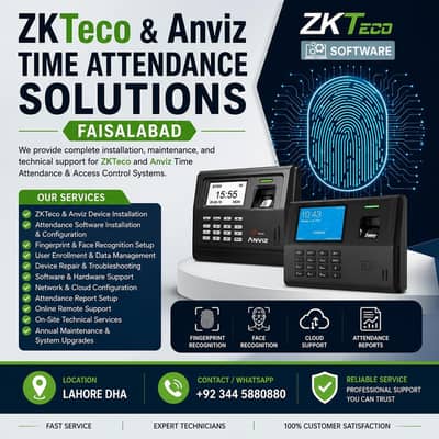 Anviz and ZKTeco Time Attendance Services