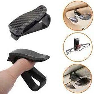 car universal sun visor sun glasses holder in carbon black color