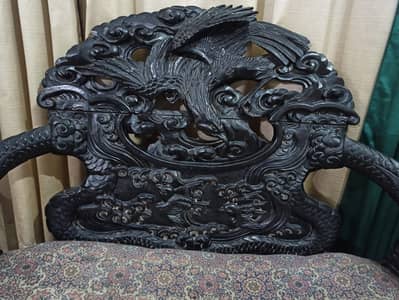URGENT : Pure Walnut Wood Antique Sofa Set – Hand-Carved Masterpiece