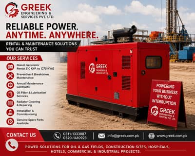 Diesel Generator Rental & Repair Services Across Pakistan