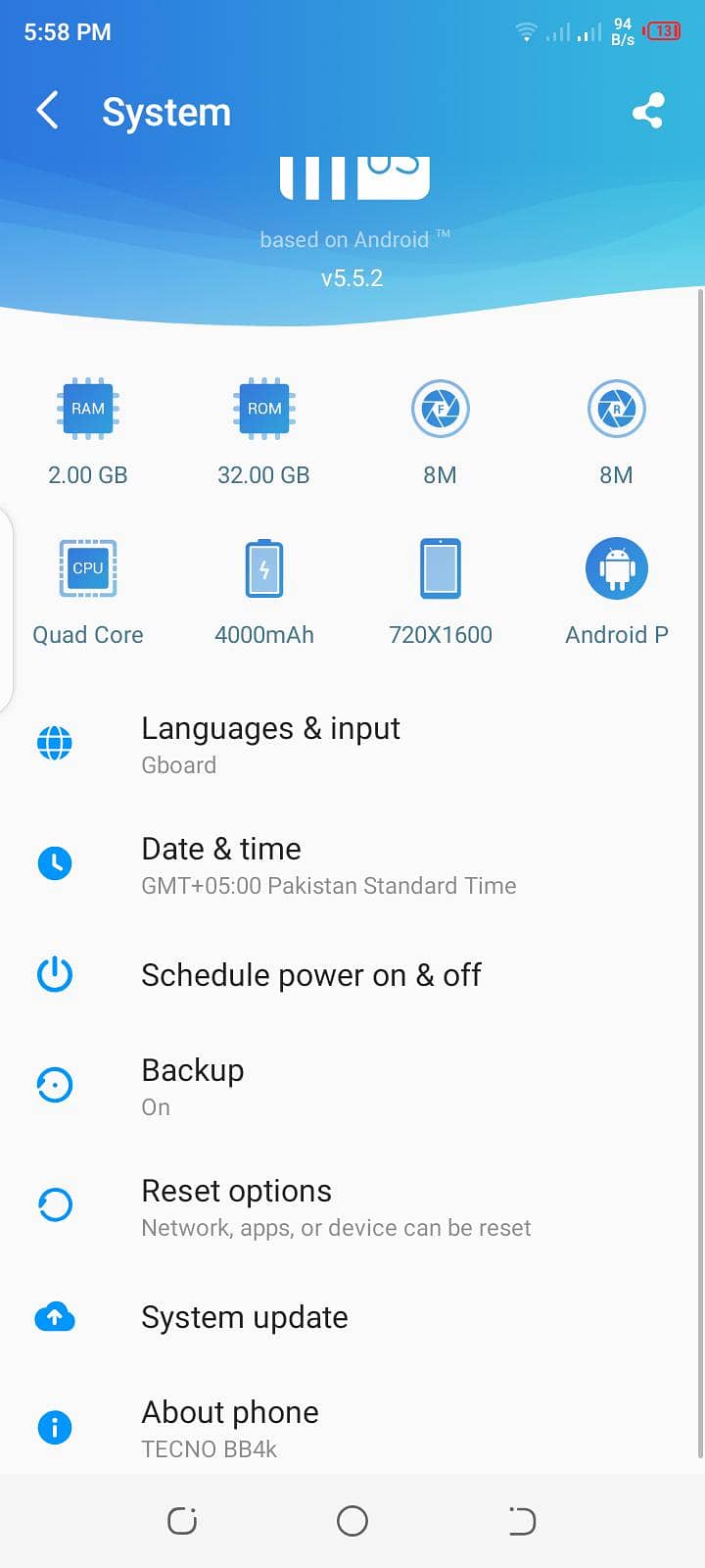Tecno Spark 4 Lite 4
