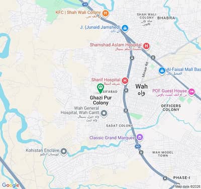 10 Marla Plot Double Sided Road Near WAH General Hospital