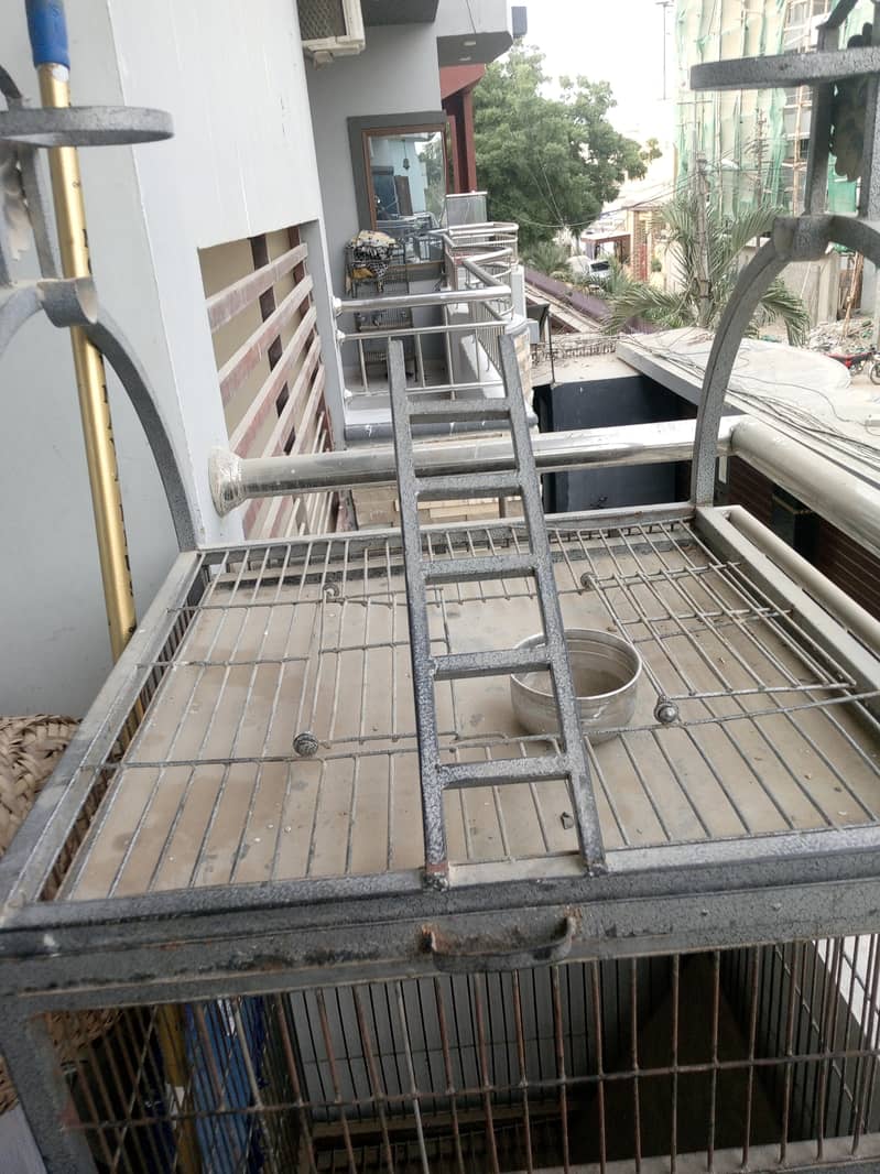 gray parrot cage 2