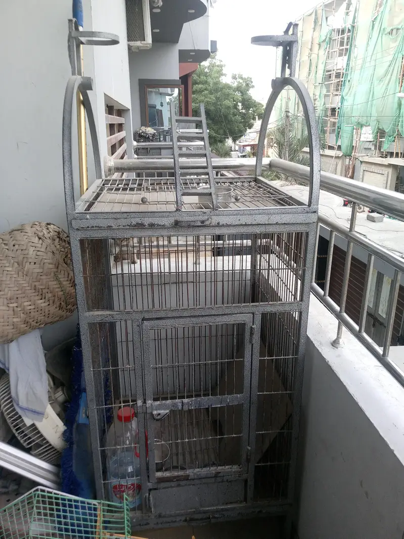 gray parrot cage — photo 5