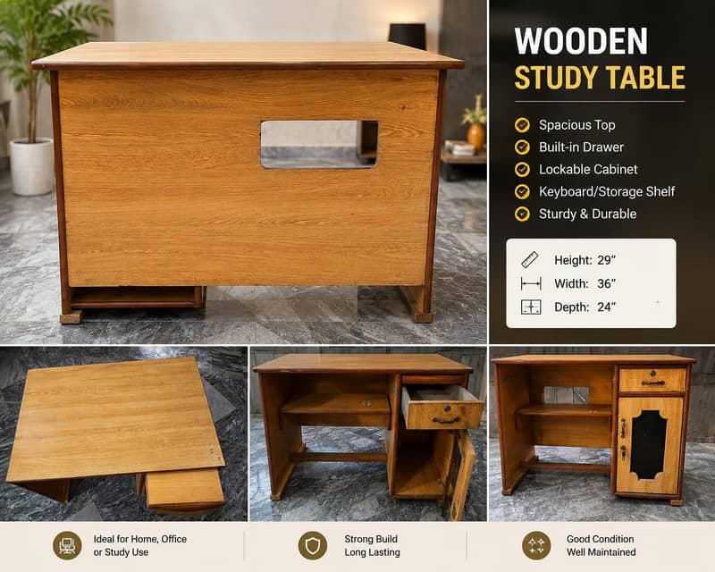 wooden comouter table 2