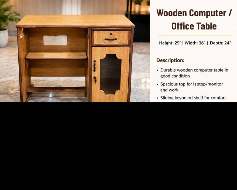 wooden comouter table 4