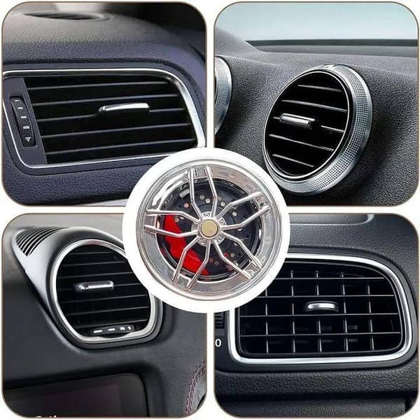 1 PC Silver Alloy Wheel AC Vent Clips Freshener hub Air Outlet Car Diffuser Vent Clip Car Interior Decor Freshener With Organic Fragrance