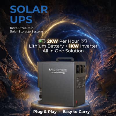 Vestwoods 2000Wh Power Station by Haier Energy | 1000W Pure Sine Wave
