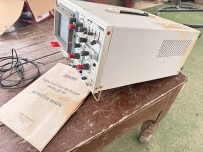 Japanese Aron BS 601 20mhz dual trace oscilloscope with original probe