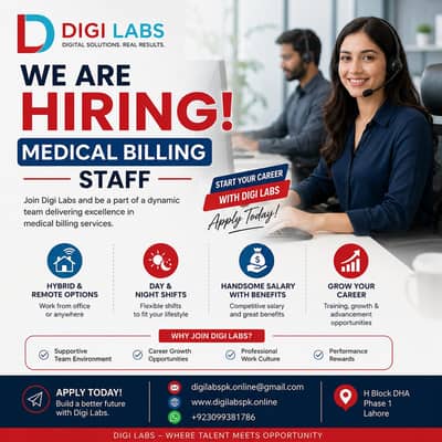 We are Hiring staff for Digi Labs / Assistant /HR and Accounts/