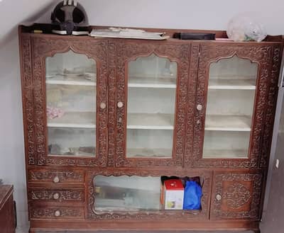Tali wood showcase/ crockery cabinet for sale