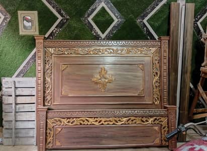 dubbal bed for sell bilkul new he
