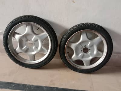 Electric wheelchair Tyre Tube Rim Good Condition 2